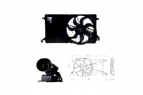 фото №11, Tyc вентилятор радіатор mazda 3 2.0/1.6dsl 03-