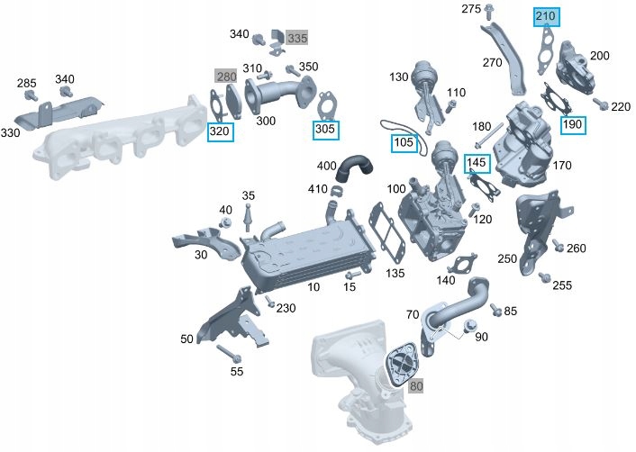 фото №1, Набор прокладок egr 2.2cdi om651 mercedes
