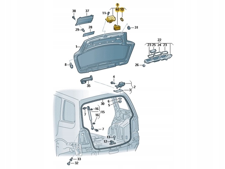 фото №9, Замок багажника vw touran 04-