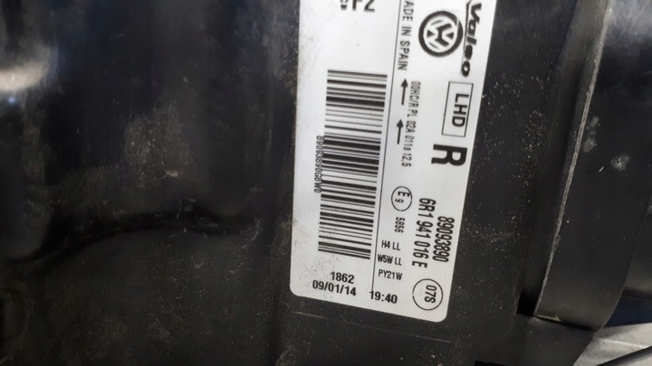 фото №10, 6r1941016e фара правый vw polo v 6r valeo