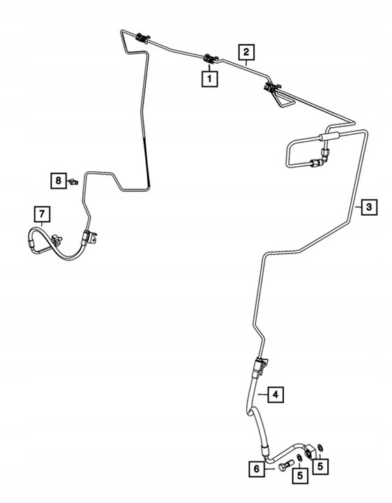 фото №6, Шланг гальмівний переднє праві mopar 68323585aa dodge durango jeep grand c