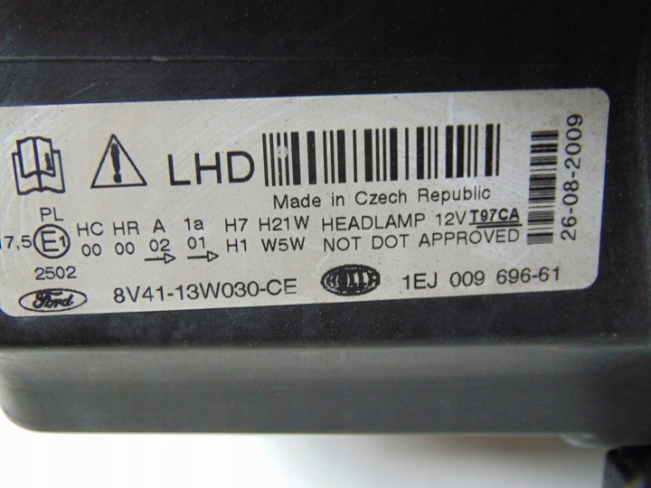 фото №14, Лампа ліва перед ford kuga mk1 8v41-13w030-ce європа гарна демонтаж