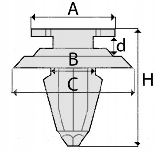 фото №4, Mitsubishi colt lancer кліпса штифт оббивка