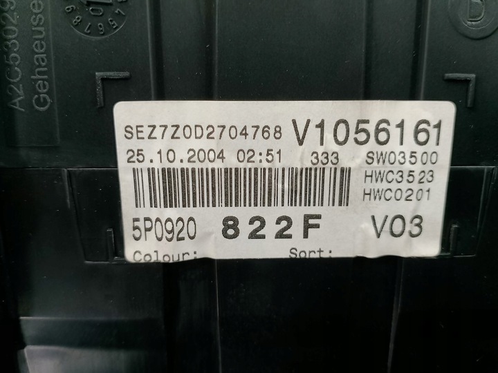 фото №9, Спидометр seat toledo iii 5p0920822f a2c53029654 110080280002 1.6 bgu