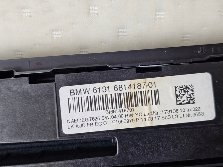 фото №12, Переключатель панель воздуховод кондиционера радио климат bmw f20 f21 9363546 led