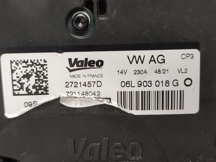 фото №7, Генератор audi a4 b9 8w a5 f5 a6 c8 a7 c8 q5 ii fy 2.0 tfsi оригінал