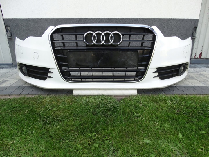 фото №1, Audi a6 c7 2011-2014 бампер переднее перед pdc ly9c белый оригинал