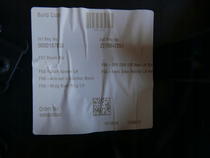 фото №8, Mini f56 f57 боковина дверь левый перед 7312061