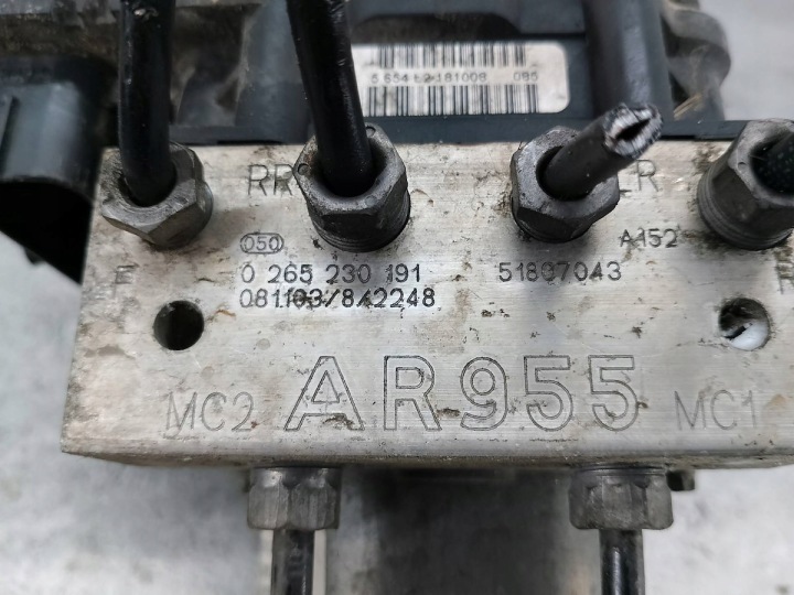 фото №8, Блок керування abs alfa romeo mito 51807043 0265230191 0265950912 1.4 16v bosch