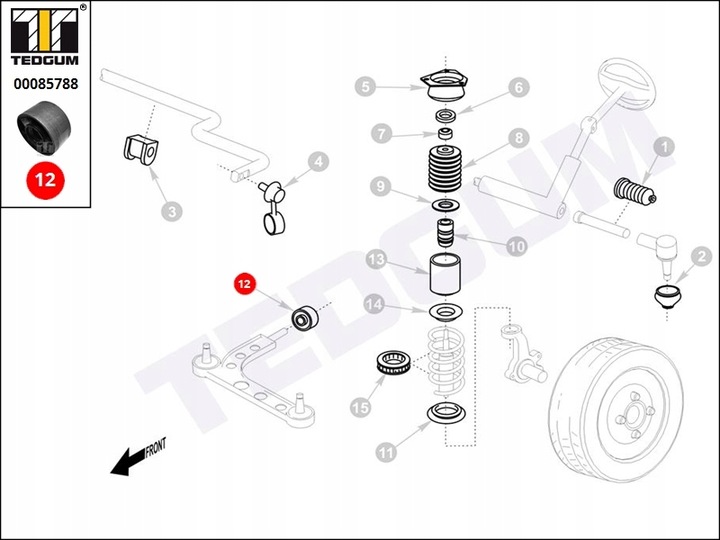 фото №11, Tedgum tedgum 00085788 подшипник, рычаг