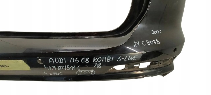 фото №10, 4k9807511c audi a6 c8 універсал s-line 18- бампер задній 4xpdc