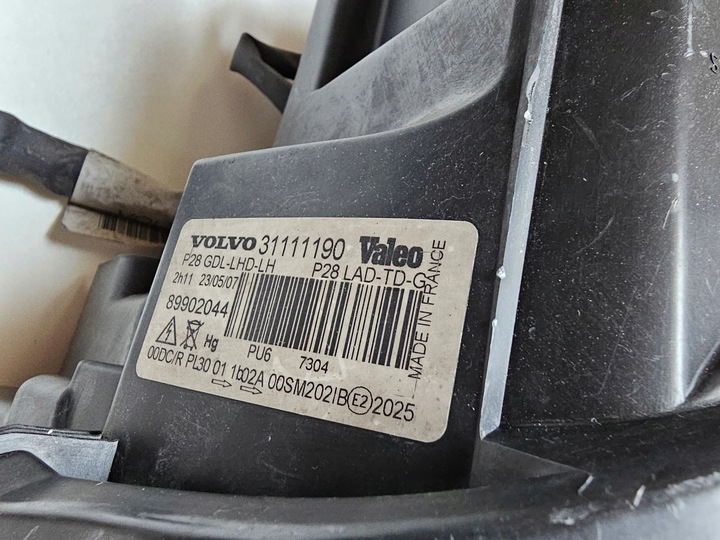 фото №9, Лампа левая передняя volvo xc90 i ксенон 31111190