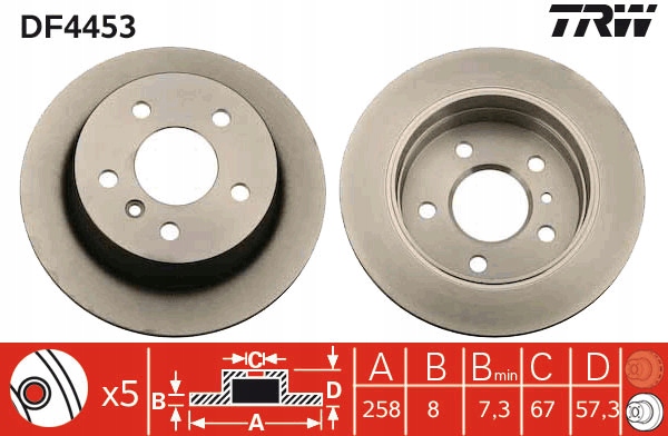 ДИСК ГАЛЬМІВНИЙ TRW DF4453