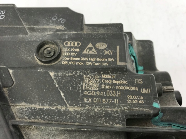 фото №13, Audi a6 c7 16r фара левая передняя led полный 4g0941033h европа