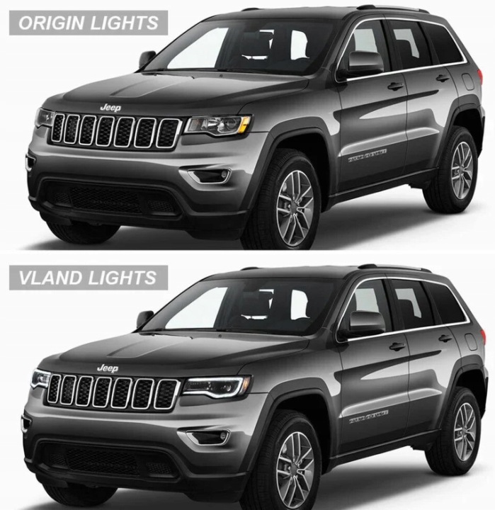 фото №12, Фари лампи day line light led jeep grand cherokee wk2 рестайлінг 2013-2021