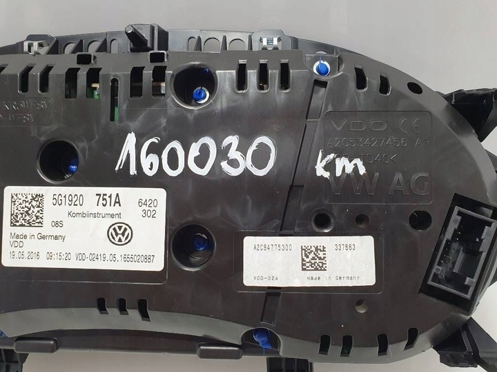 фото №12, Vw golf vii 2016 спідометр  / спідометр 5g1920751a пробіг 160 030 km