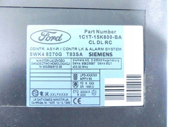 фото №7, Комп'ютер комплект ford transit mk6 00-06 2.0 tdci