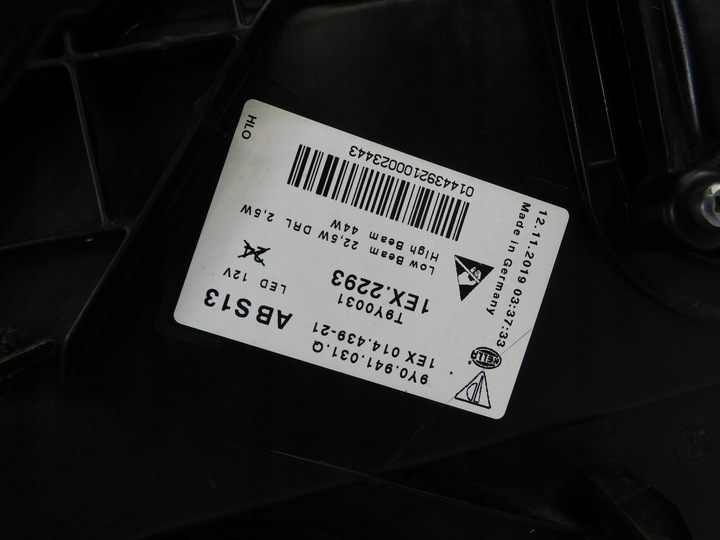 фото №12, Porsche cayenne 9y0 лампа левая полный led 9y0941031