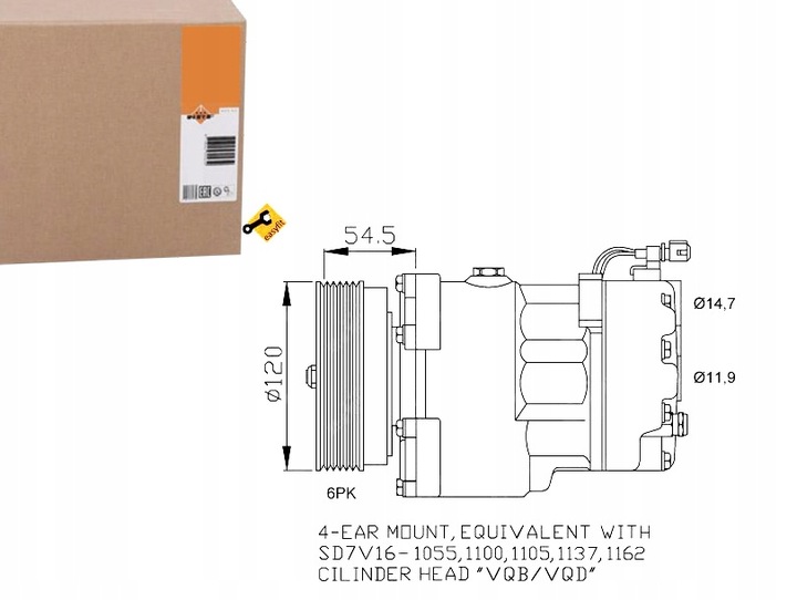 фото №1, Nrf компрессор компрессор кондиционера nrf, 32033