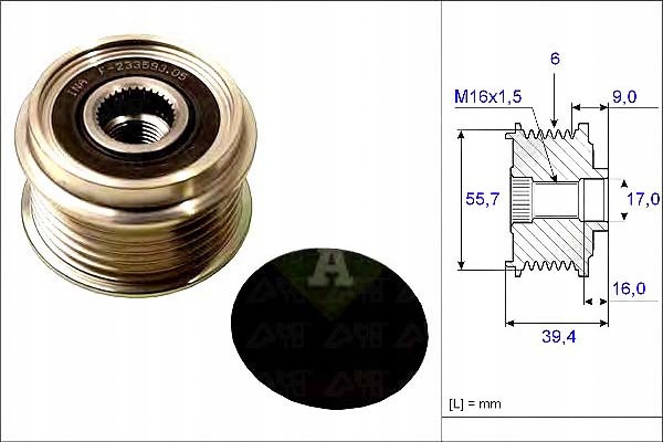 фото №2, Колесо пасове генератора vw ina