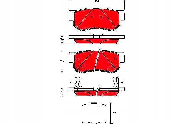 фото №13, Тормозные колодки ham. hyundai getz 03- gdb3432/trw
