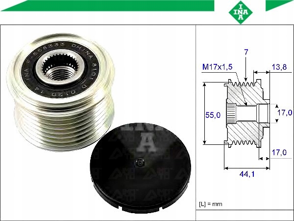 фото №2, Зчеплення jednokierunkowe генератора [ina]