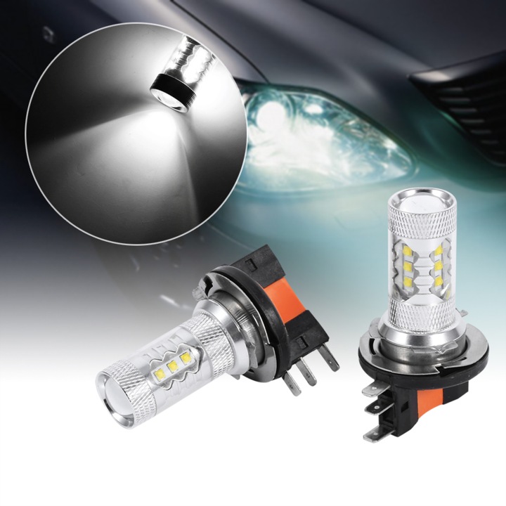 фото №13, 2 штуки лампочки автомобильные led h15 80w 1200 lm