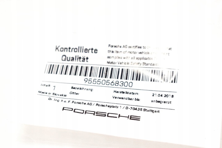 фото №7, Porsche cayenne 9pa нижняя защита бампера передней 95550568300оригинальная