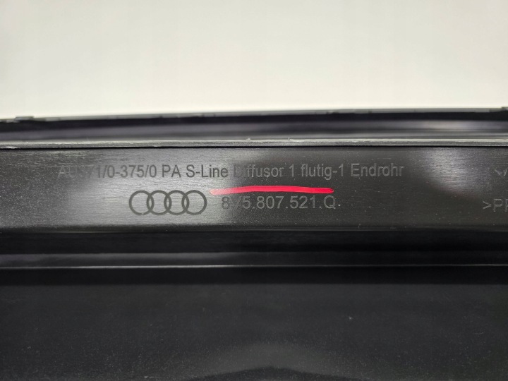 фото №9, Спойлер накладка диффузор бампера audi a3 sedan 8v5 s-line рестайлинг 16- зад