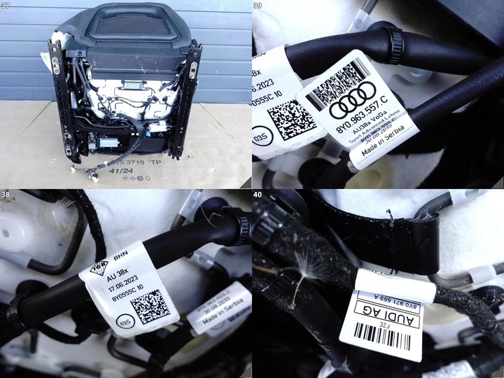 фото №11, Audi s3 a3 s-line sportback 8y0 20- комплект сидений чёрная кожа перед зад