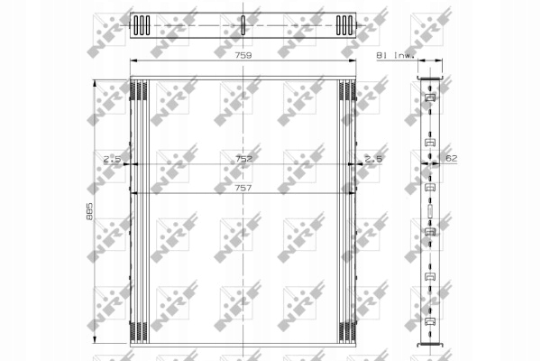 фото №14, Nrf интеркулер nissan x-trail 2.2d 06-2001 30