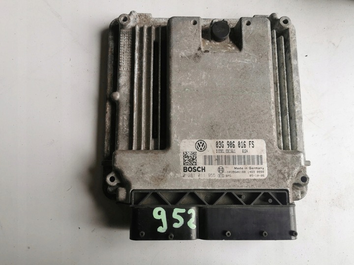 фото №7, Vw golf 1.9tdi 0281011955 03g906016fs компьютер ecu