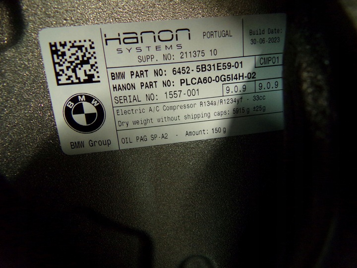 фото №7, Bmw g60 g70 u11 i3 i4 ix3 електричний компресор компресор кондиціонера km