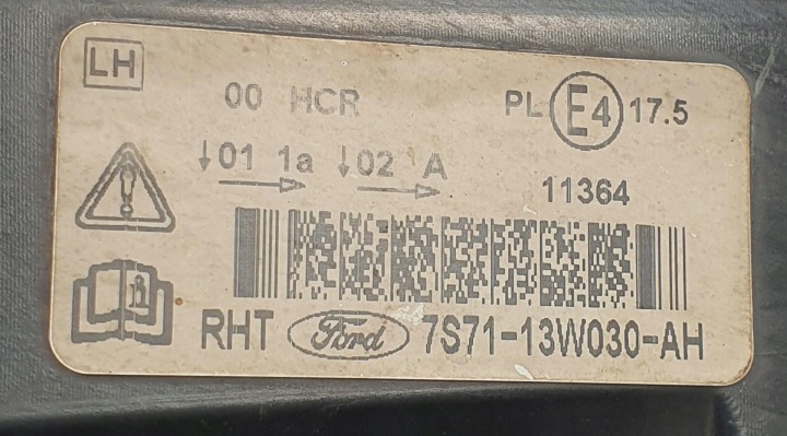 фото №9, Фара левые перед ford mondeo mk4 7s71-13w030-ah европа