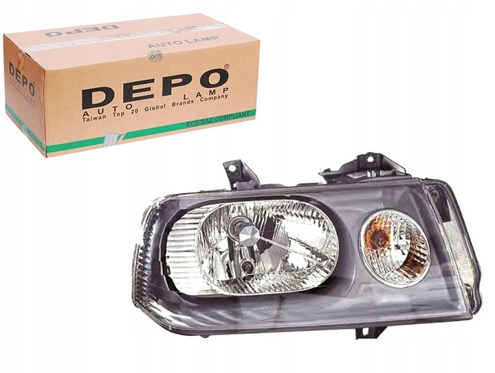 фото №1, Depo фара h4 электрический цвет вкладыш: хром