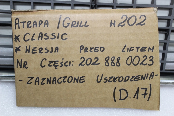 фото №16, Mercedes c клас w202 решітка радіатора решітка решітка радіатора classic передній рестайлінг a2028880023