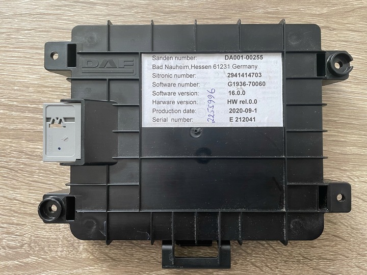 фото №1, Блок керування модуль нагрівача daf xf106 2255996 b-b