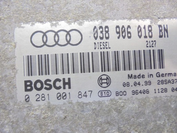 фото №5, Audi a3 8l комп'ютер 038906018bn 1,9tdi 0281001847