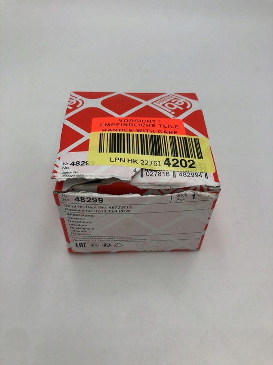 фото №12, Резистор вентилятор febi bilstein 48299 46723713 fiat