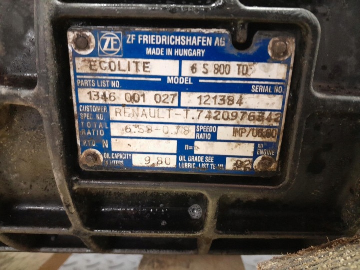 фото №6, Renault midlum 4.8 dxi 220 km iii 09- кпп кпп / коробка передач механическая 6s800td
