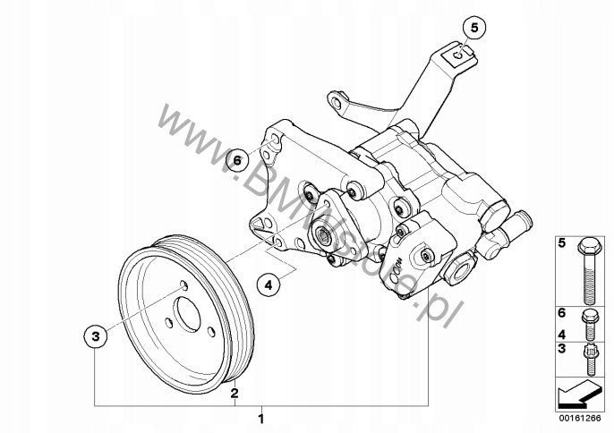 фото №13, Bmw e60 e61 рестайлінг 3.0 d e63 3.5 d насос гідропідсилювач шків насоса 6781486 07r