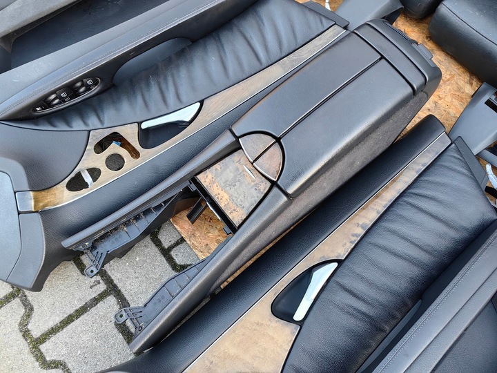 фото №10, Сиденья диван обшивки mercedes e-klasa w211 s211 универсал чёрная кожа подогрев