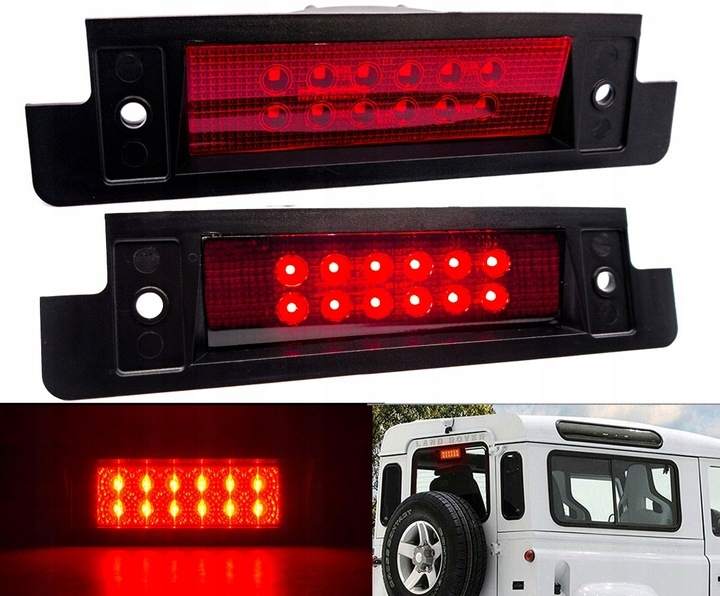 фото №1, Третє світло сплаву land rover discovery i ii 1994-2004 червоний 12led