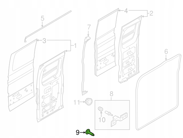 фото №6, Винт крепежная петля дверь ford transit оригинальный номер 5293779