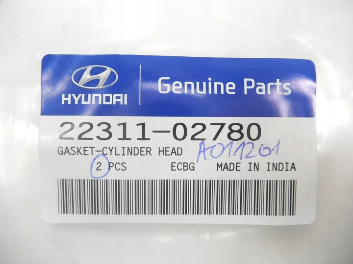 фото №7, Прокладка головки цилиндров hyundai i10 kia picanto 22311-02780