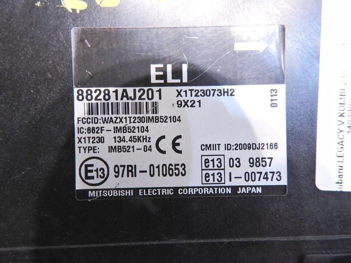 фото №9, Набор стартовый subaru legacy v 2.0 d 22611ap840 275800-9842 88281aj201