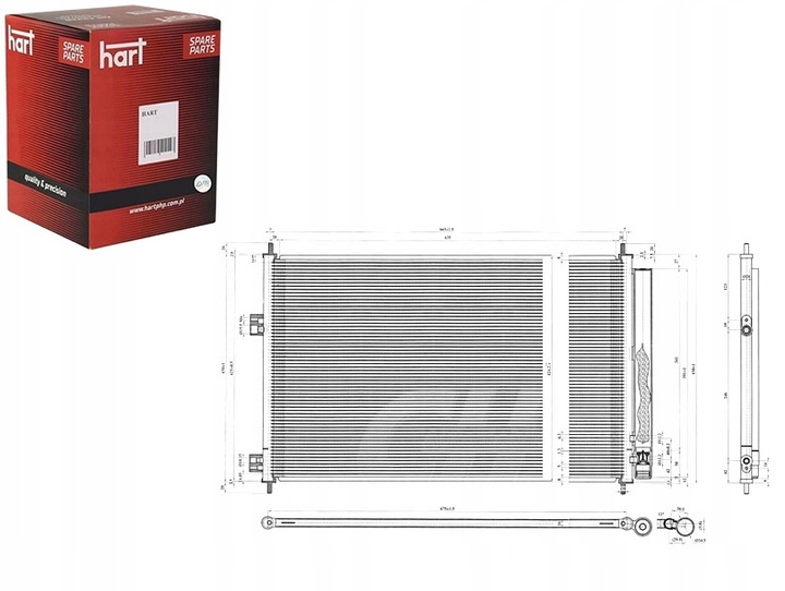 фото №1, Конденсатор конденсатор кондиционера toyota rav4 2.2d 06- hart