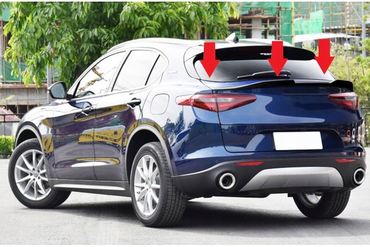 фото №8, Спойлер do alfa romeo stelvio 2016-2021 спойлер abs чорний mat sobmart