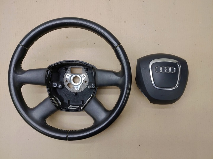 фото №7, Руль + подушка безопасности четырёхспицевый кожа audi a3 8p рестайлинг годы 08-12