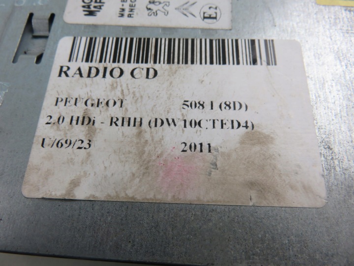 фото №9, Магнітола peugeot 508 i 8d 9666090780